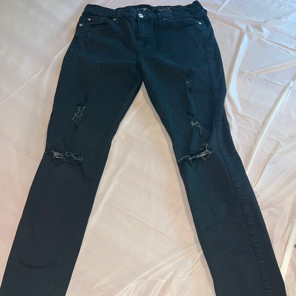 7 for all mankind black skinny jeans